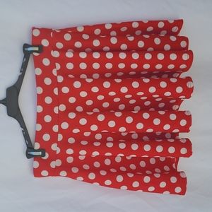 Red and White Polka Dot Skirt